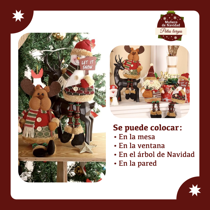 Patas Largas - Muñequitos de Navidad (LLEVA 2 Y PAGA 1 🎁🎅)